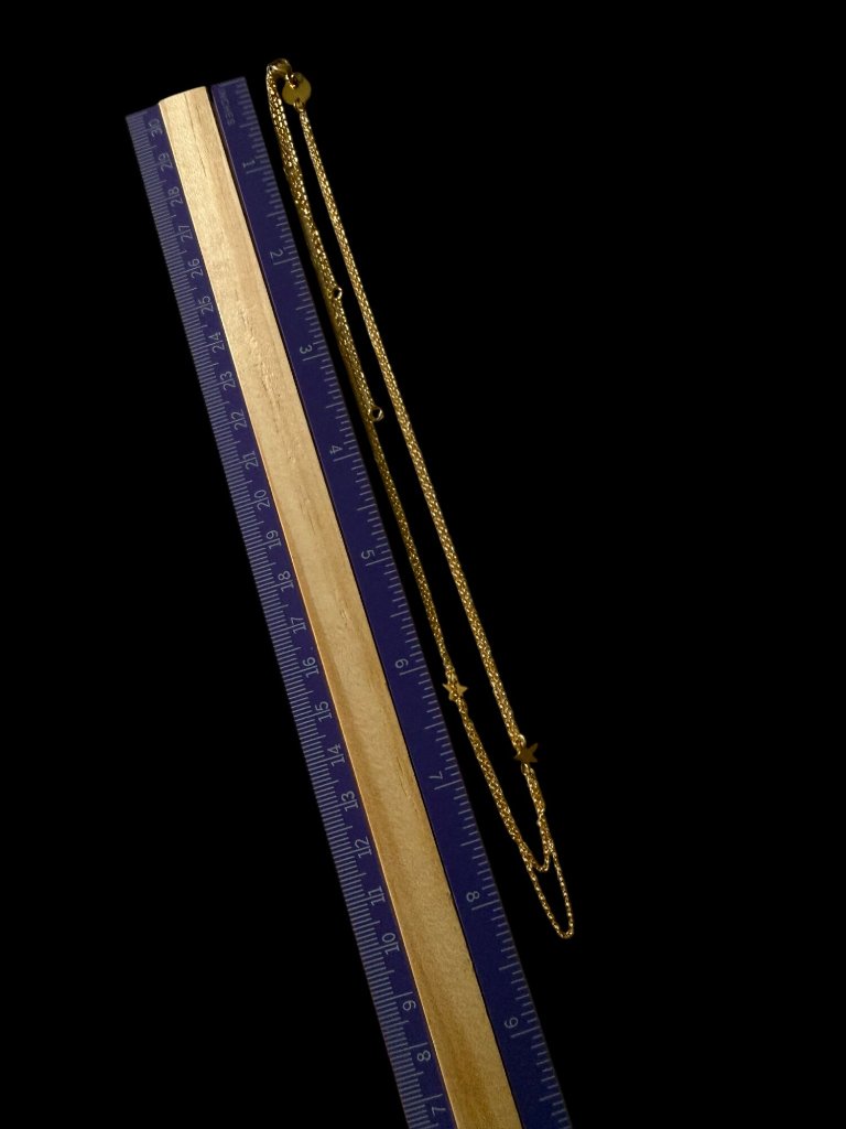 Jennifer Zeuner Gold Plated Double Chain Star Necklace Gold Plated Dainty — image 7 of 8